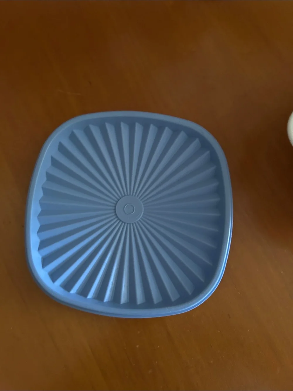 Vintage Tupperware Blue Lid Food Storage Bowl